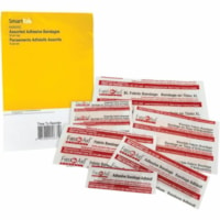 Pansement adhésif SmartComplianceFirst Aid Central - Formats variés - Plastique - 50 / Sachet