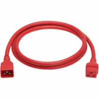 Tripp Lite by Eaton P036-006-ARD Power Extension Cord - For Server Chassis, Server, Router, Network Device, UPS, PDU, Network Switch - 12 Gauge - 250 V AC / 20 A - Red - 6 ft (1.83 m) Cord Length - IEC 60320 C20 / IEC 60320 C19 - North America