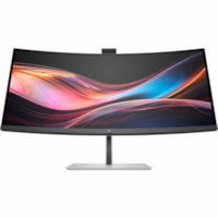 HP 734pm 34" Class Webcam UW-QHD Curved Screen LED Monitor - 21:9 - 34" Viewable - In-plane Switching (IPS) Black Technology - Edge LED Backlight - 3440 x 1440 - FreeSync Premium - 400 cd/m² - 5 ms - Speakers - HDMI - DisplayPort - USB Hub, KVM Switch