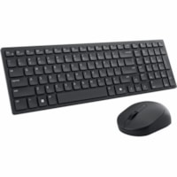 Clavier et souris KM555 - Anglais (USA) - Vente au détail boîte Dell - USB Type A Débouchoir à ventouse Sans fil Bluetooth/RF 5.1 2,40 GHz Clavier - Anglais (USA) - Noir - USB Type A Sans fil Bluetooth/RF Souris - Optique - 4020 dpi - Roulettes avec frein - Noir - Diminution de vo