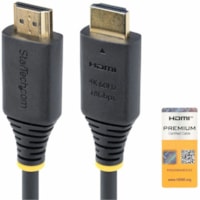 Câble audiovisuel 3 pi (0,91 m) HDMI - 1 StarTech.com - 3 pi (0,91 m) HDMI Câble audiovisuel pour Périphérique audio/vidéo, Téléviseur, Moniteur, Affichage, Récepteur A/V, Barre de son, GPU externe, Workstation, Station d'accueil - 18 Gbit/s - Su