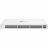 TP-Link 48-Port Gigabit Smart Switch with 4 SFP Slots - 48 Ports - Manageable - Gigabit Ethernet - 10/100/1000Base-T, 1000Base-X - 2 Layer Supported - Modular - 4 SFP Slots - Twisted Pair, Optical Fiber - Rack-mountable