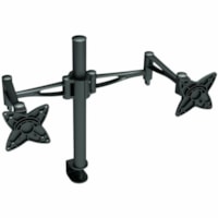 TygerClaw Desk Mount for Monitor - Black - 2 Display(s) Supported - 13" to 23" Screen Support - 66 lb (29937.10 g) Load Capacity - 75 x 75, 100 x 100 - VESA Mount Compatible