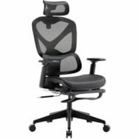 TygerClaw High Back Ergonomic Mesh Office Chair - Mesh Back - High Back - 5-star Base - Black - Polyester