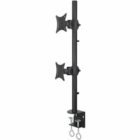 TygerClaw Desk Mount for Monitor, Display Screen - Black - Height Adjustable - 2 Display(s) Supported - 13" to 32" Screen Support - 22 lb (9979.03 g) Load Capacity - 75 x 75, 100 x 100 - VESA Mount Compatible