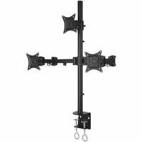 TygerClaw Desk Mount for Monitor, Display Screen - Black - Height Adjustable - 3 Display(s) Supported - 13" to 32" Screen Support - 66 lb (29937.10 g) Load Capacity - 75 x 75, 100 x 100 - VESA Mount Compatible