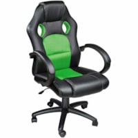 TygerClaw High Back Gaming Chair - For Gaming - Polyurethane, Mesh, Polyester - Black, Red