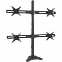 TygerClaw Desk Mount for Monitor - Black - 4 Display(s) Supported - 10" to 24" Screen Support - 68 lb (30844.28 g) Load Capacity - 75 x 75, 100 x 100 - VESA Mount Compatible