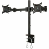 TygerClaw Clamp Mount for Monitor - Black - 2 Display(s) Supported - 13" to 27" Screen Support