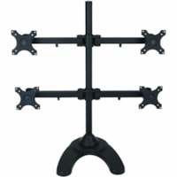 TygerClaw Desk Mount for Monitor - Black - 4 Display(s) Supported - 13" to 24" Screen Support - 88 lb (39916.13 g) Load Capacity - 75 x 75, 100 x 100 - VESA Mount Compatible