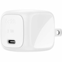 Belkin 30W Portable USB-C Wall Charger - 1xUSB-C (30W) - Fast Charge - Power Adapter - White - 30 W