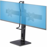 StarTech.com Crossbar Dual Monitor Desk Stand For 27inch Screens, Max Cap 26.4lb, VESA Mount 75x75/100x100, Toolless Height Adjustment - Double monitor VESA stand for dual 27-inch displays; Crossbar design - Height adjustable from 9.6 to 15.7in - VESA mounts w/toolless adjustments of +/-45° tilt