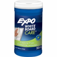 Expo Whiteboard Care Cleaning Wipes - 6" (152.40 mm) Width x 9" (228.60 mm) Length - White - 50 Canister - 1 Each