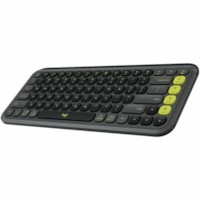 Logitech POP Icon Keys Keyboard - Wireless Connectivity - Bluetooth - 5.1 - 32.81 ft (10000 mm) - USB Interface - Easy-Switch, Power Switch Hot Key(s) - ChromeOS, Windows 10, Windows 11, Mac OS X 12.0 Monterey, Linux, Android 12, iOS 15, iPadOS 15 - PC, Mac - Recycled Plastic - AAA Battery Size Supp