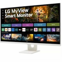 LG MyView 32SR73U-W 32" Class 4K UHD Smart LCD Monitor - 16:9 - 31.5" Viewable - Vertical Alignment (VA) - 3840 x 2160 - 250 cd/m² - 5 ms - Speakers - HDMI - USB Hub