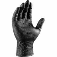 Globe Precision Grip 8mil Nitrile Powder Free Gloves - Medium / Black - 8 mil (0.20 mm) Thickness - Chemical, Bacteria Protection - Medium Size - Nitrile - Black - Touchscreen Capable - Durable, Chemical Resistant, Excellent Grip, Puncture Resistant, Scratch Resistant, Tear Resistant, Rip Resistant,