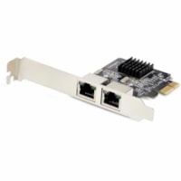 Carte Ethernet gigabitOrdinateur/serveur/poste de travail - 10/100/1000Base-T - Carte Enfichable - Noir StarTech.com - PCI Express x16 - 7,81 Gbit/s Taux de transfert des données - Realtek RTL8111H - 2 Port(s) - 2 - Paire torsadée - 10/100/1000Base-T - Carte Enfichable - Noir