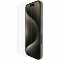 Belkin ScreenForce TemperedGlass Treated Screen Protector for iPhone 16 Pro - For OLED iPhone 16 Pro - Scratch Resistant, Impact Resistant, Chemical Resistant, Heat Resistant, Drop Resistant, Oil Resistant, Fingerprint Resistant, Smudge Resistant - 9H - Tempered Glass - for Apple Apple iPhone 16 Pro