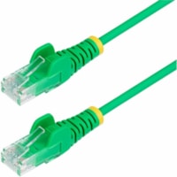 StarTech.com 10ft Green Slim CAT6 Ethernet Cable, Slim Snagless RJ45, UTP, LSZH, 28AWG Bare Copper, Slim Network Patch Cord, Fluke Tested - Slim UTP Cat6 Cable supports 1Gbps and 90W PoE; Ideal for crowded installations; 36% slimmer for improved airflow; Low Near-End Crosstalk (NEXT) and Return Loss