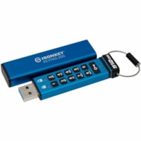 Clé USB Keypad 200 512 Go USB 3.2 (Gen 1) Type A - 256 bits AES IronKey - 512 Go - USB 3.2 (Gen 1) Type A - 280 Mo/s Vitesse de Lecture - 200 Mo/s Vitesse d'écriture - 256 bits AES - 3 Année Garantie - 1 / emballage