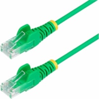 StarTech.com 50ft Green Slim CAT6 Ethernet Cable, Slim Snagless RJ45, UTP, LSZH, 28AWG Bare Copper, Slim Network Patch Cord, Fluke Tested - Slim UTP Cat6 Cable supports 1Gbps and 90W PoE; Ideal for crowded installations; 36% slimmer for improved airflow; Low Near-End Crosstalk (NEXT) and Return Loss