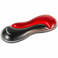 Repose-poignets Slim Duo Gel Kensington - hauteur de 0,87 po (22 mm) x largeur de 7,56 po (192 mm) x profondeur de 2,83 po (72 mm) Dimension - Noir, Rouge - Gel - Résistant à la Pression - Souris - Vente au détail - 1