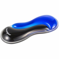 Repose-poignets Slim Duo Gel Kensington - hauteur de 0,87 po (22 mm) x largeur de 7,56 po (192 mm) x profondeur de 2,83 po (72 mm) Dimension - Noir, Bleu - Gel - Résistant à la Pression - Souris - Vente au détail - 1