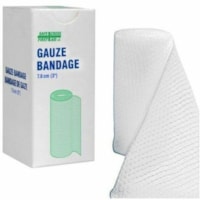 Bandage de gaze Safecross - 1 Pli - 2,99 po (76 mm) Largeur x 70,87 po (1800 mm) Longueur - Blanc - Rayon, Nylon - 1 / Unité