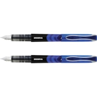 Zebra Zensations Fountain Pens - Fine Pen Point - Stainless Steel Tip - 2 / Pack