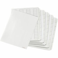 Intercalaire Grand & Toy - Blanc Onglet(s) - 8 Onglet(s)/Ensemble - format lettre - format 8,50 po (215,90 mm) Largeur x - 11 po (279,40 mm) Longueur - 3 TrouPerforé - Divider Blanc Papier - Tab(s) Blanc PlastiqueRecyclé - Bords renforcés - 25 / emballage