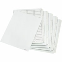 Intercalaire Grand & Toy - 5 Blanc Onglet(s) - format lettre - format 8,50 po (215,90 mm) x 11 po (279,40 mm) - 3 TrouPerforé - Divider Blanc Papier - Tab Blanc Plastique - Bords renforcés - 25 / boîte