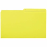 Grand & Toy 1/2 Tab Cut Legal Recycled Storage Folder - 8 1/2" x 14" - Yellow - 10% Recycled - 100 / Unit