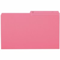 Grand & Toy 1/2 Tab Cut Legal Recycled Storage Folder - 8 1/2" (215.90 mm) x 14" (355.60 mm) - Pink - 10% Recycled - 100 / Unit