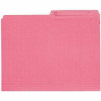 Grand & Toy 1/2 Tab Cut Letter Recycled Storage Folder - 8 1/2" x 11" - Pink - 10% Recycled - 100 / Unit