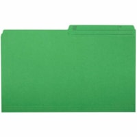 Grand & Toy 1/2 Tab Cut Legal Recycled Storage Folder - 8 1/2" x 14" - Green - 10% Recycled - 100 / Unit