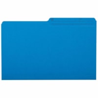 Grand & Toy 1/2 Tab Cut Legal Recycled Storage Folder - 8 1/2" x 14" - Blue - 10% Recycled - 100 / Unit