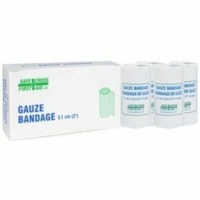 Safecross Gauze Bandage Roll, 5.1 cm x 4.6 m, 4/Unit Box - 2" (50.80 mm) Width x 15 ft (4572 mm) Length - Cotton - 4 / Box