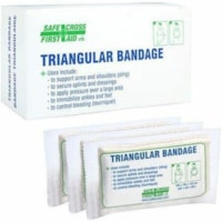 Bandage triangulaire Safecross - 40 po (1016 mm) Largeur x 40 po (1016 mm) Longueur - Coton - 3 / boîte