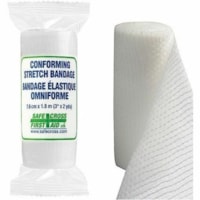 Safecross Conforming Stretch Bandage, 7.6 cm x 1.8 m - 1 Ply - 3" (76.20 mm) Width x 72" (1828.80 mm) Length - Rayon, Nylon