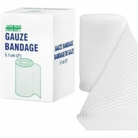 Safecross Conforming Stretch Bandage, 5.1 cm x 1.8 m, 1's - 1 Ply - 2" (50.80 mm) Width x 70.80" (1798.32 mm) Length - White - Rayon, Nylon - 1 / Unit