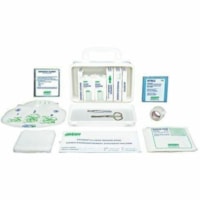 Trousse de premiers soins Safecross - 50 xPièce(s) Pour 5 xIndividuel(s) - hauteur de 5,37 po (136,40 mm) x largeur de 8,50 po (215,90 mm) x profondeur de 3,12 po (79,25 mm) - Plastique Caisse - 1 / Unité