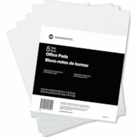 Grand & Toy Economy Letter-Size Pads, White with Quad Rule (5 sq), 8 1/2" x 11" , Pack of 5 - 96 Sheets - Quad Ruled Front Ruling - Letter - 8 1/2" (215.90 mm) x 11" (279.40 mm) Sheet Size - White Paper - 5 / Pack