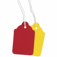 Crownhill Coloured Merchandise Tags, Red, 1 1/4" x 1 15/16" , 1,000/CT - 1.94" (49.21 mm) Length x 1.25" (31.75 mm) Width - String Fastener - Card Stock - Red - 1000 / Carton