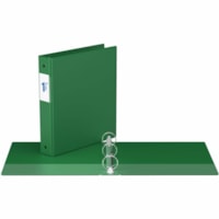 Davis Essential Ring Binder - Letter - 8 1/2" x 11" Sheet Size - 200 Sheet Capacity - 1" (25.40 mm) Ring - Fastener(s): 3 x Round Ring - Pocket(s): 2, Inside Front & Back - Polypropylene, Board - Green - Recycled - Spine Label, Label Holder, PVC-free, Durable - 6 / Pack