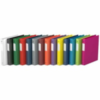 Davis Essential Ring Binder - Letter - 8 1/2" x 11" Sheet Size - 275 Sheet Capacity - 1.50" (38.10 mm) Ring - Fastener(s): 3 x Round Ring - Pocket(s): 2, Inside Front & Back - Polypropylene, Board - Burgundy - Recycled - Spine Label, Label Holder, PVC-free, Durable - 6 / Pack