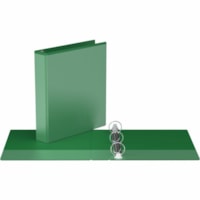 Davis Easyview Overlay Binders - Letter - 8 1/2" x 11" Sheet Size - 275 Sheet Capacity - 1.50" (38.10 mm) Ring - Fastener(s): 3 x Round Ring - Pocket(s): 2, Inside Front & Back - Polypropylene, Board - Green - Recycled - Ink-transfer Resistant, Clear Overlay, PVC-free, Durable, Spine Label - 6 / Pac