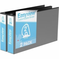 Davis Easyview Ring Binder - Ledger - 11" x 17" Sheet Size - 2" (50.80 mm) Ring - Fastener(s): 3 x D-Ring - Pocket(s): Inside Front & Back - Polypropylene, Board - Black - Recycled - PVC-free, Spine, Ink-transfer Resistant, Clear Overlay, Durable, Heavy Duty, Antimicrobial, Locking Angled Ring - 2 /