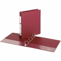 Grand & Toy 1 1/2" Economy Binder, Round-Ring, Burgundy, Letter-Size (8 1/2" x 11") - Letter - 8 1/2" x 11" Sheet Size - 475 Sheet Capacity - 1.50" (38.10 mm) Ring - Fastener(s): 3 x Round Ring - Pocket(s): Front & Back, Internal - Vinyl - Burgundy - Recycled - Pocket, Label Holder, Open and Closed 