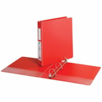 Grand & Toy 1-1/2" Letter-Size D-Ring Economy Binder, Red - Letter - 8 1/2" x 11" Sheet Size - 540 Sheet Capacity - 1.50" (38.10 mm) Ring - Fastener(s): 3 x D-Ring - Pocket(s): 4, Front & Back, Internal - Polypropylene, Plastic, Vinyl - Red - Recycled - Locking Ring, Easy Open Ring, Pocket, Label Ho