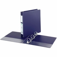 Grand & Toy 1-1/2" Letter-Size D-Ring Economy Binder, Blue - Letter - 8 1/2" x 11" Sheet Size - 375 Sheet Capacity - 1.50" (38.10 mm) Ring - Fastener(s): 3 x D-Ring - Pocket(s): 4, Front & Back, Internal - Polypropylene, Plastic, Vinyl - Blue - Recycled - Locking Ring, Easy Open Ring, Pocket, Label 